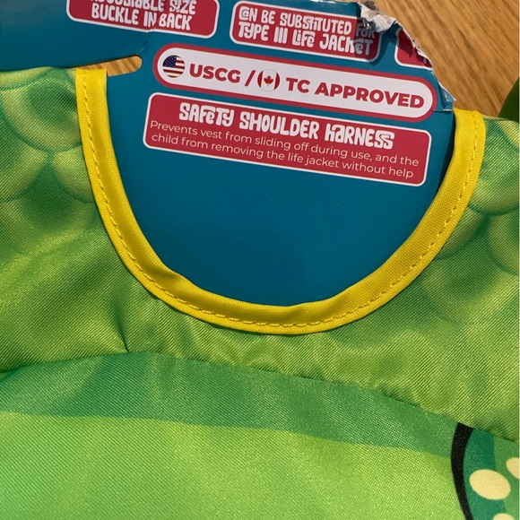 new dinosaur life jacket size 33-55 lbs - Picture 2 of 5